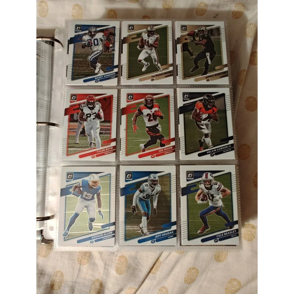 Football Cards 2021 Panini Donruss Optic Lot Barry Sanders Joe Mixon 9ct